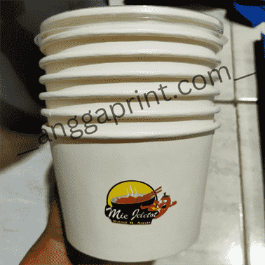 Jasa Sablon Paper Bowl Custom — Food Grade, Aman Makanan Panas
